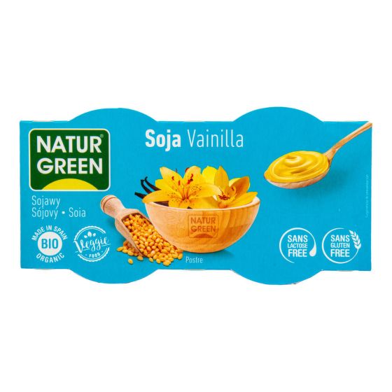 Soy dessert vanilla organic 2x125 g   NATURGREEN 