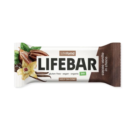 Lifebar cocoa bar with vanilla organic 40 g   LIFEFOOD