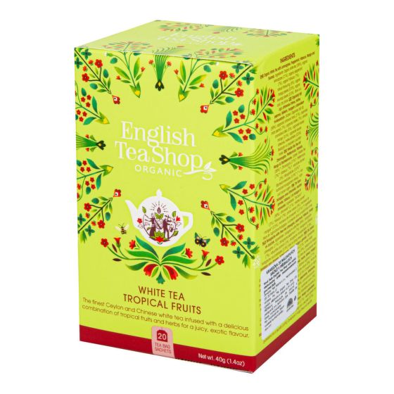 White tea with tropical fruit organic 20 bags   ENGLISH TEA SHOP