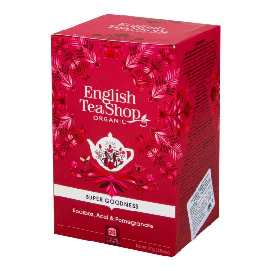 Rooibos tea with acai and pomegranate organic 20 bags   ENGLISH TEA SHOP