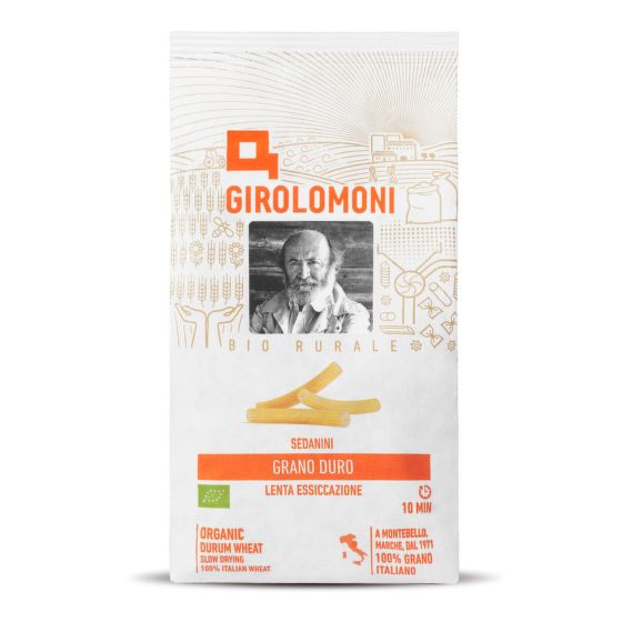 Durum wheat semolina pasta sedanini organic 500 g   GIROLOMONI