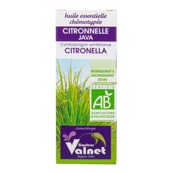 Essential oil Citronella organic 10 ml   DOCTEUR VALNET