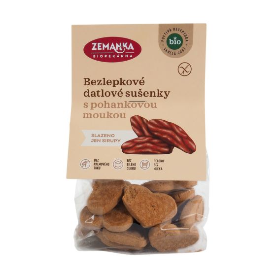 Buckwheat - date gluten-free biscuits organic 100 g   ZEMANKA