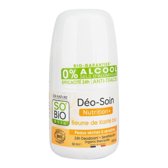 Natural deodorant 24h Nutrition + with shea Organic 50 ml   SO’BiO étic