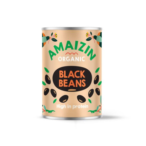 Black beans organic 400 g   AMAIZIN
