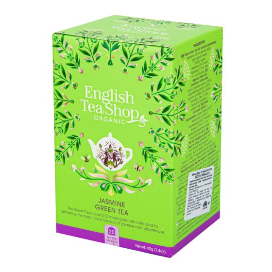 Green tea with jasmine and elderflower 20 bags BIO ENGLISH TEA SHOP