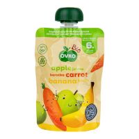 Baby food apple, carrot, banana organic 90 g   OVKO