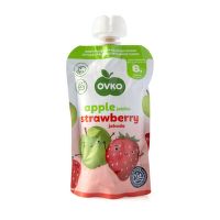 Baby food apple, strawberry 120 g   OVKO