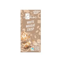 Chocolate white nougat with nuts iChoc vegan organic 80 g   VIVANI